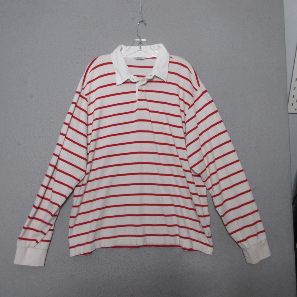 AYR‎ Rugby Shirt Men XXL Stripe The Go Team Peruvian Cotton Pullover Preppy